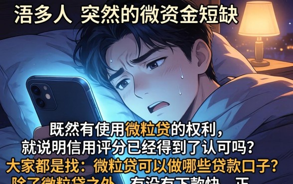 有微粒贷能做的贷款口子，诚意推荐5个凭身份证借款的软件