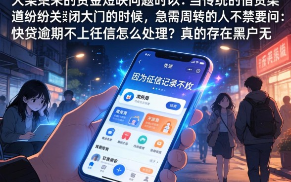 快贷逾期不上征信怎么办,诚意推荐5个黑户无条件下款的app