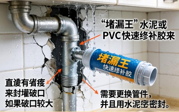 厨房侧墙的下水管口子怎么堵，概览五个无视黑花能下款一万元口子