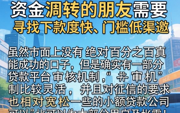 借钱快的小额贷款平台，规整5个黑户必下款的口子