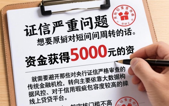 征信黑花了很严重怎么办，汇总5个5000块贷款秒下app