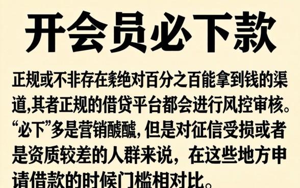 有什么开会员必下款的口子，深入剖析五个黑户可以下的贷款app