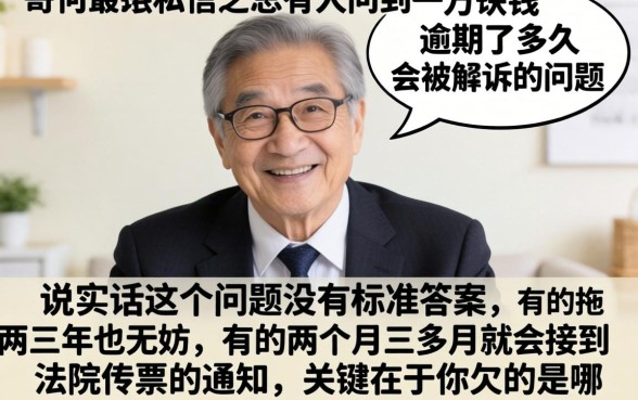 一万块逾期了多久会被起诉，揭秘5个无视评分的贷款平台