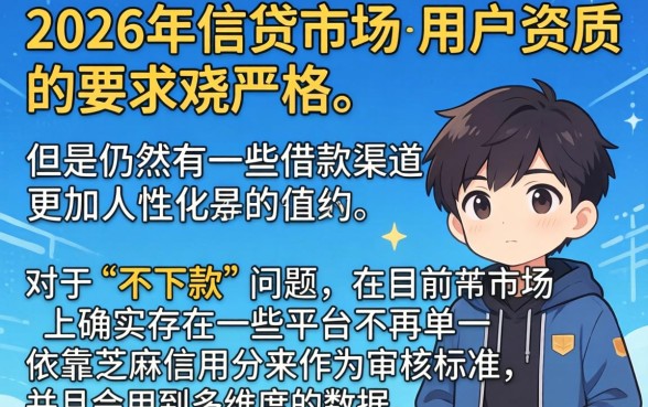 2026还能下款的口子汇总，理出5个不用芝麻分能借的口子