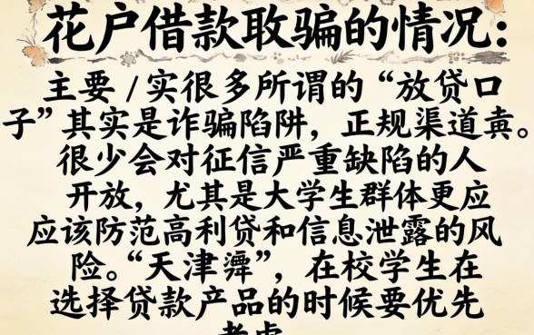 天津花户借款口子骗局,罗列5个大学生可以使用的软件