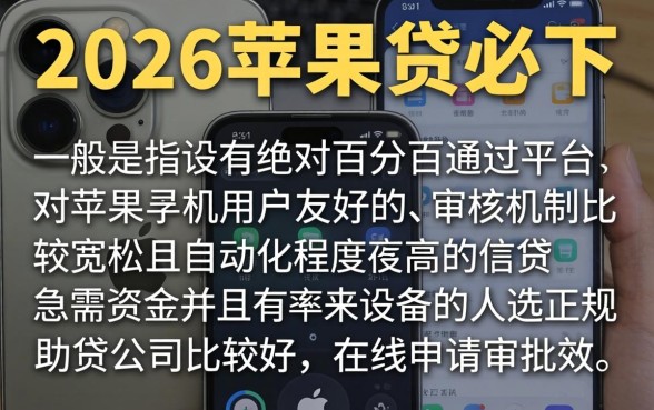 2026苹果贷必下的口子，揭秘五个秒批通过的网贷平台