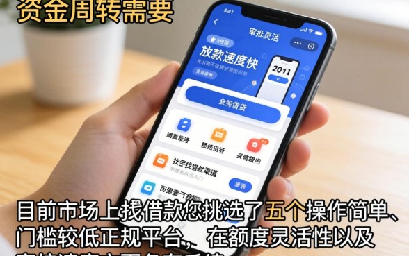 20267月借款口子，详细阐述五个手机可以临时借钱的软件