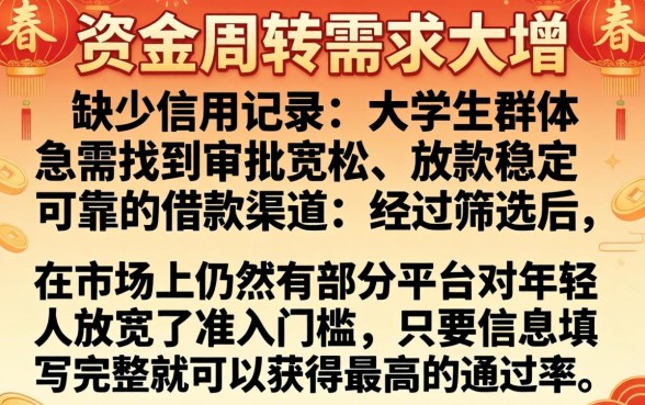 过年了哪些口子好下款，概览5个大学生可以使用的口子