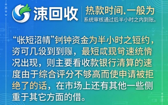 即速回收下款时间是多少，详尽说明5个不看综合评分的网贷