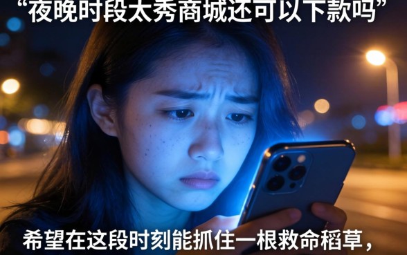 夜晚时段太秀商城还能下款吗，整理五个征信花居然都下款了的口子