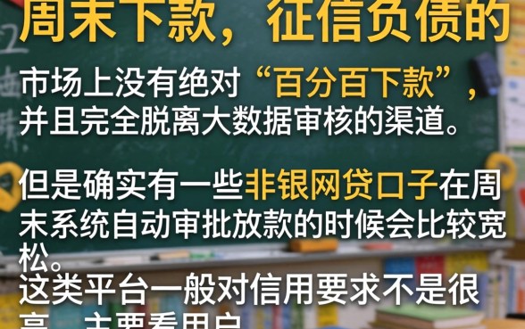 什么口子周末下款，罗列5个不看征信负债的网贷百分百下款软件