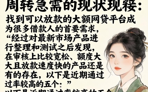 好下款的大额网贷口子吧，归纳5个最新能下来钱的平台