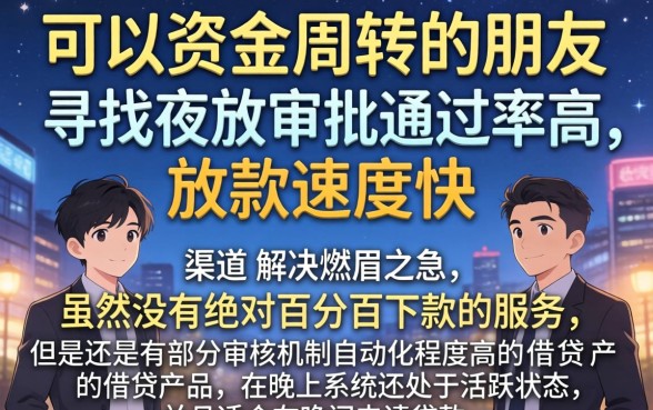 晚上必下款的口子，概览5个审贷口子审核加快的软件