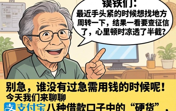 支付宝八种借款口子，整合五个正规不看征信的小额贷款软件