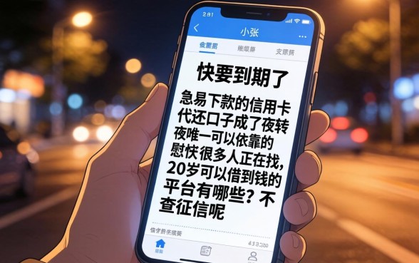 容易下款的信用卡代还口子，整理5个20岁可以借钱平台不查征信的软件