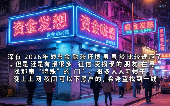 2026夜间能下的黑户口子，枚举五个对征信宽松的网贷平台