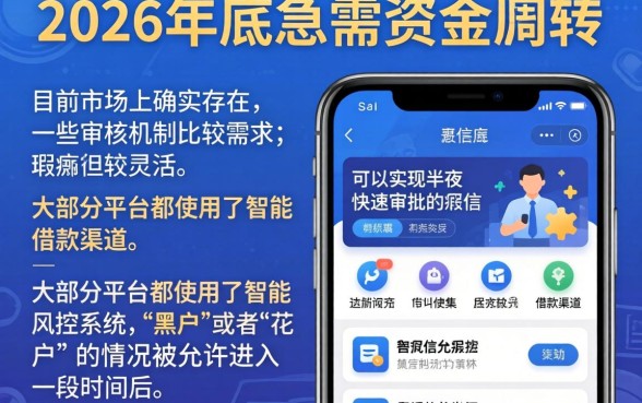 2026年底可以下款的口子，汇整五个无视黑花半夜下款的网贷平台