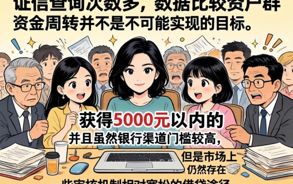征信花能下款5000的口子，归纳五个苏州黑户贷款5万的口子
