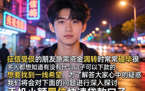 有什么口子能下款的，精选五个手机小额黑户快速贷款口子