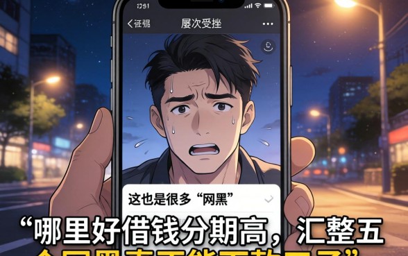 那里好借钱分期高，汇整五个网黑真正能下款的口子