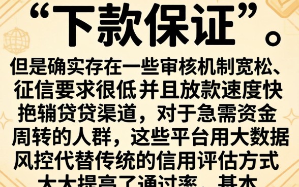 一定下款的口子2026，揭秘5个不看征信网贷平台放款快的软件