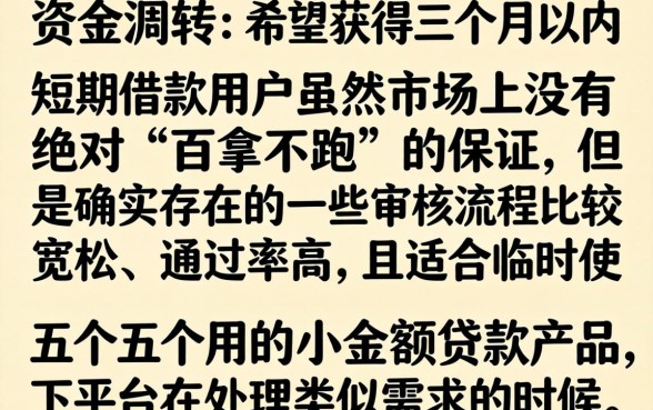 三个月短期贷款平台，倾情分享5个能百分百通过的网贷平台