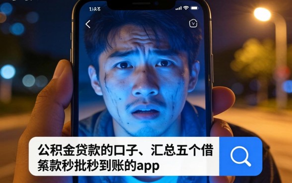 公积金贷款的口子，汇总五个借款秒批秒到账的app