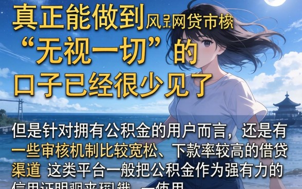 最近好下款的网贷口子，条列5个有公积金无视一切的口子