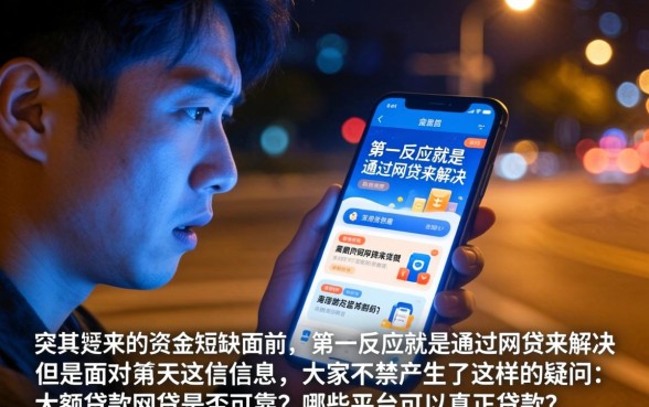 大额贷款网贷靠谱吗，遴选五个分期有额度的网贷软件