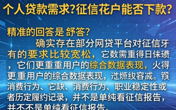 有个人贷款的没有，遴选五个征信花了能网贷的口子