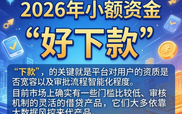 2026好下款的小额贷口子，归纳五个门槛低易下款软件