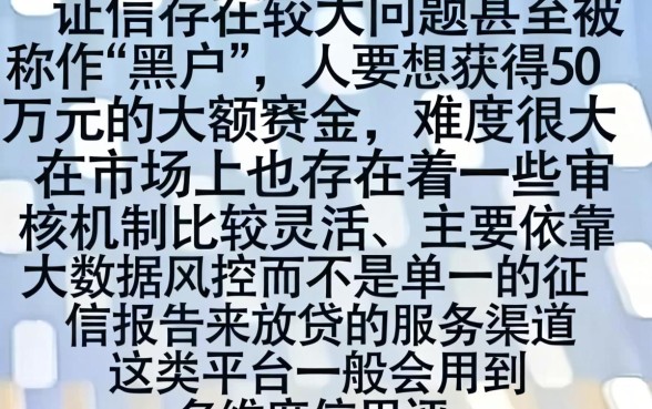 征信黑户成功借款50万,甄选5个贷款通过高的app