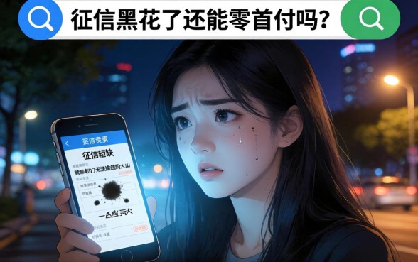 征信黑花了还能零首付吗,鼎力推荐五个无视一切是人就下款app