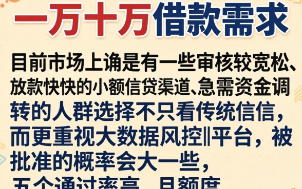什么口子可以借款一万，汇总5个贷款10万比较容易的平台
