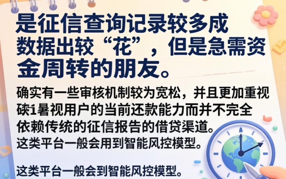 最近征信花能下款的口子，详细阐述5个不看负债的长期网贷口子