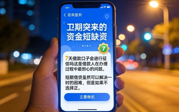 7天借款口子会上征信吗，详细阐述5个比较好的小额贷款软件