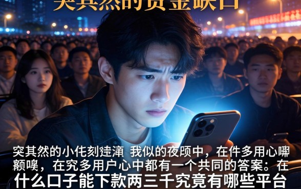 什么口子可以下款两三千，诚意推荐五个闪电审批的软件