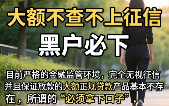大额不查不上征信，倾情分享5个无视征信黑户必下的贷款口子