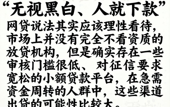 网贷下款口子无视黑白，详细阐述5个无视一切是人就下款的软件