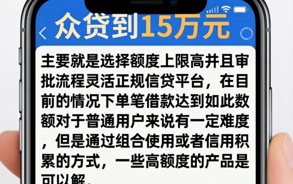 有什么办法能贷款15万元，详尽说明5个手机可以临时借钱的口子