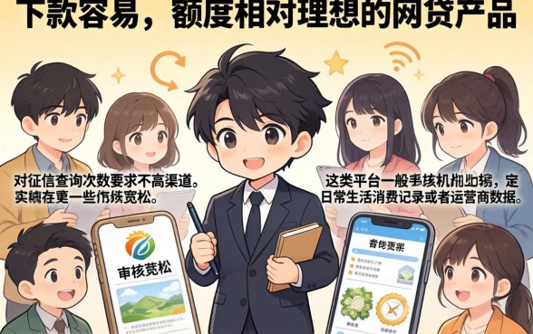 什么网贷容易下款额度过高，理出5个不看征信查询的平台