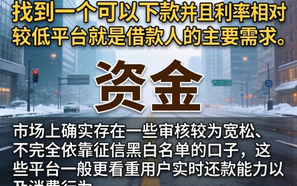 哪个口子可以下款，枚举五个黑白贷款不是高炮的口子