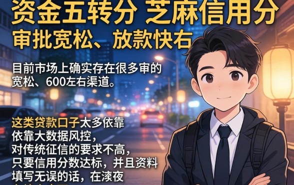 夜间秒下款的口子有哪些,梳理5个芝麻信用600贷款软件