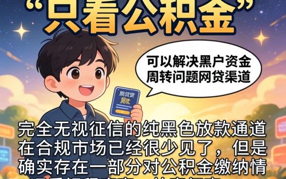 只看公积金的网贷口子，诚意推荐5个黑户快速下款的口子