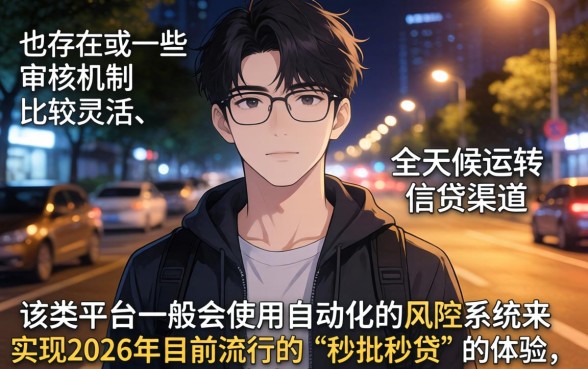 2026晚上审核下款的口子,梳理5个急用小钱不求征信流水轻松贷的平台