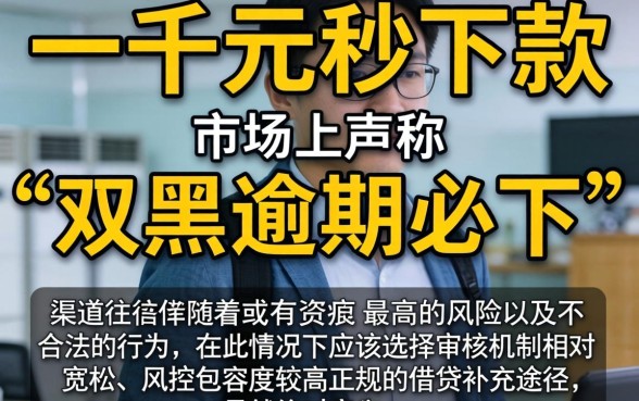 一千元秒下的口子,筛选五个高炮双黑逾期必下款app