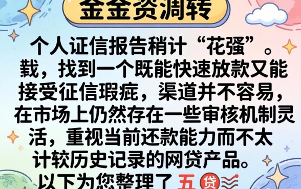 哪里借款快利息低点，概览5个征信花了能网贷的平台