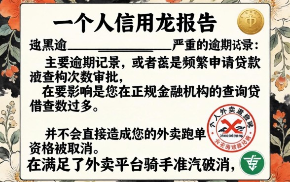 征信黑花了影响跑外卖吗吗,汇整五个靠谱的借款平台