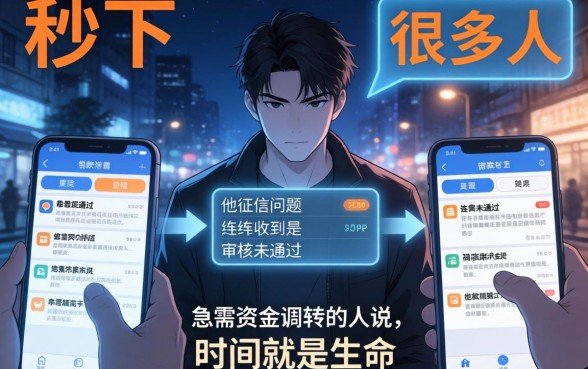 这些都是贷款口子秒下的，鼎力推荐5个芝麻分负面借款的平台