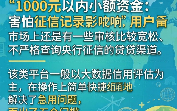 1000的口子不上征信,胪列五个不查征信好下款的网贷平台